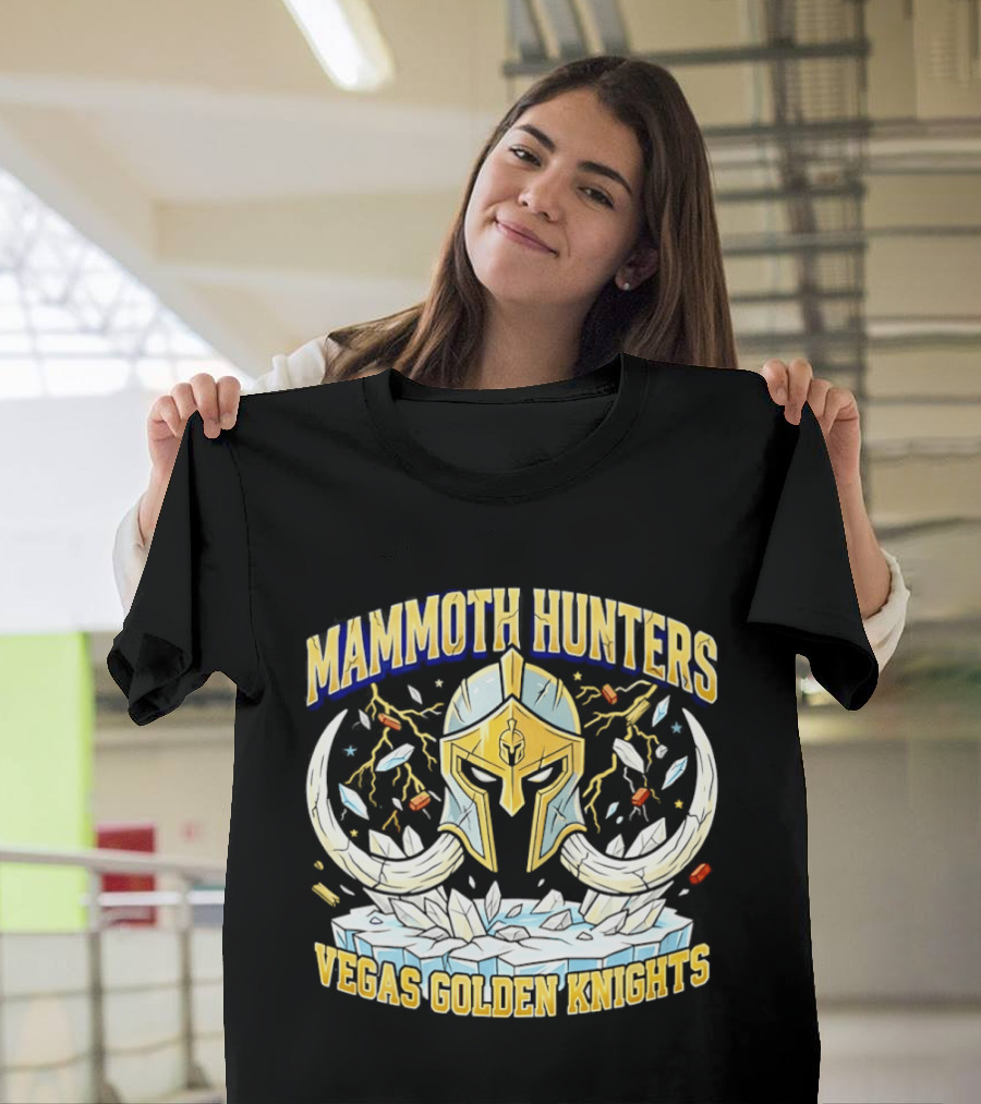 Mammoth Hunters Vegas Golden Knights Ice Hockey Helmet Ice T-Shirt