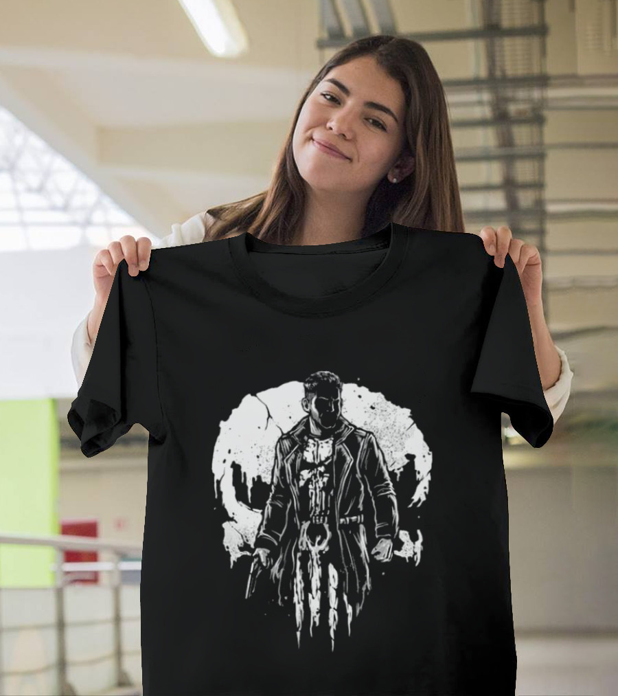 Frank Castle Aka Punisher He Who Punishes Iconic Vigilante Symbol Merchandise T-Shirt