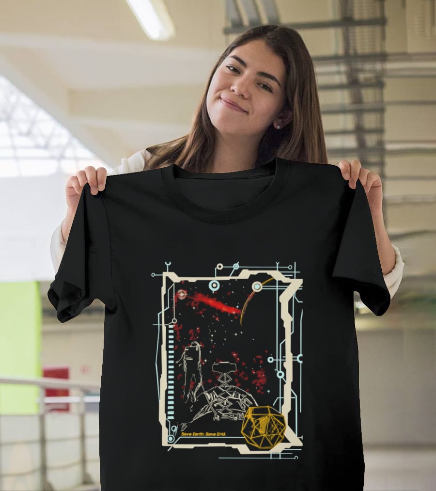 Project Hail Mary Rocky Grace Save Earth Save Erid Retro Sci Fi Circuitry T-Shirt