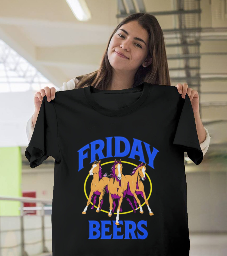 Friday Beers Three Derby Horse Racing Party T-Shirt