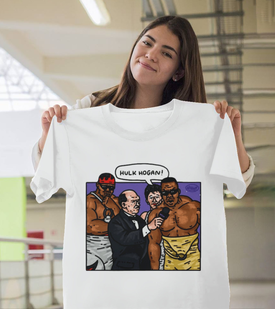 Culture Kings WWE Hulk Hogan Wrestlers Cartoon Interview Scene T-Shirt