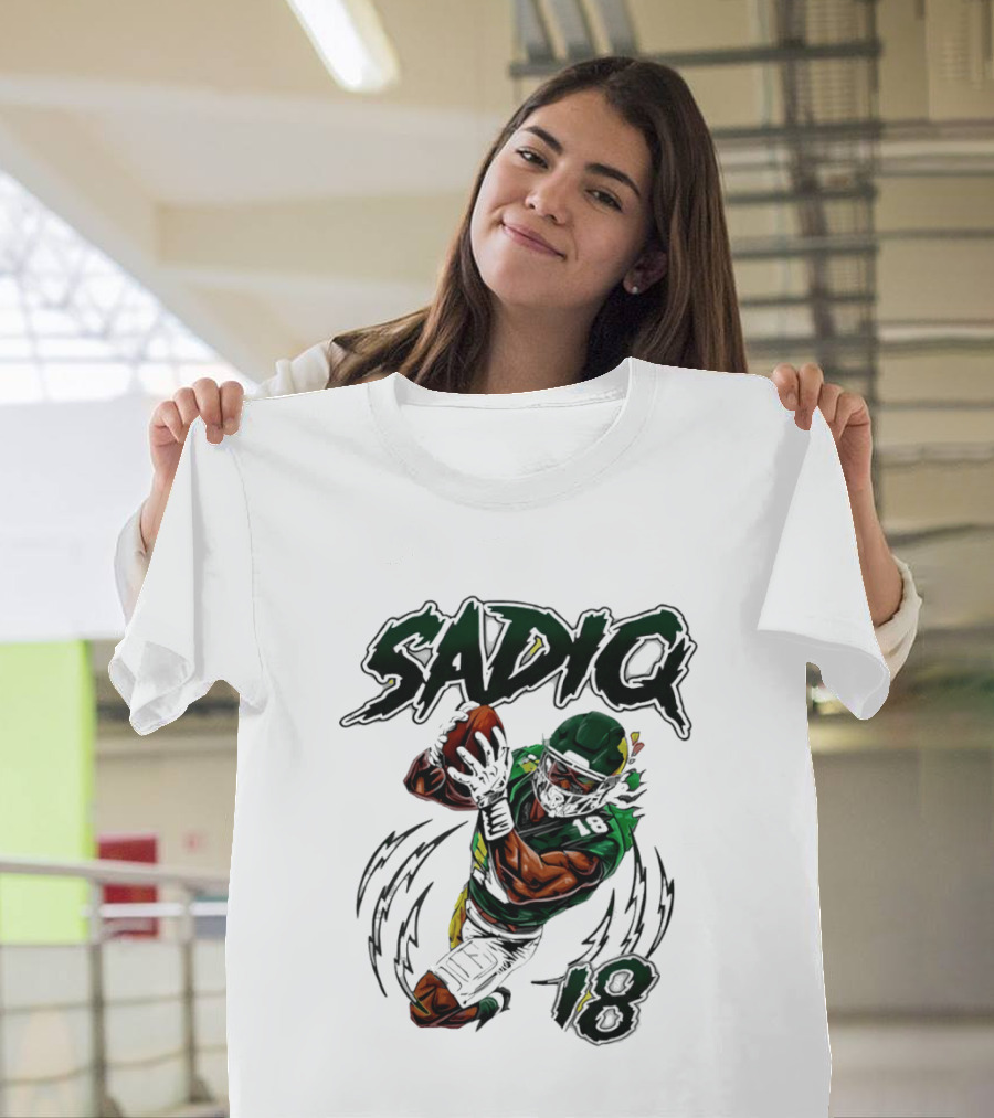 Sadiq 18 New York Jets Hand Drawn Kenyon Football T-Shirt