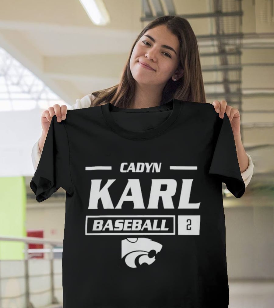 K State Wildcats 2026 Cadyn Karl Baseball 2 T-Shirt