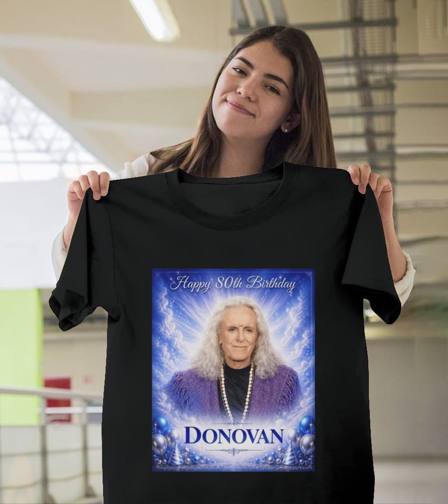 Happy 80th Birthday Donovan Celebration T-Shirt