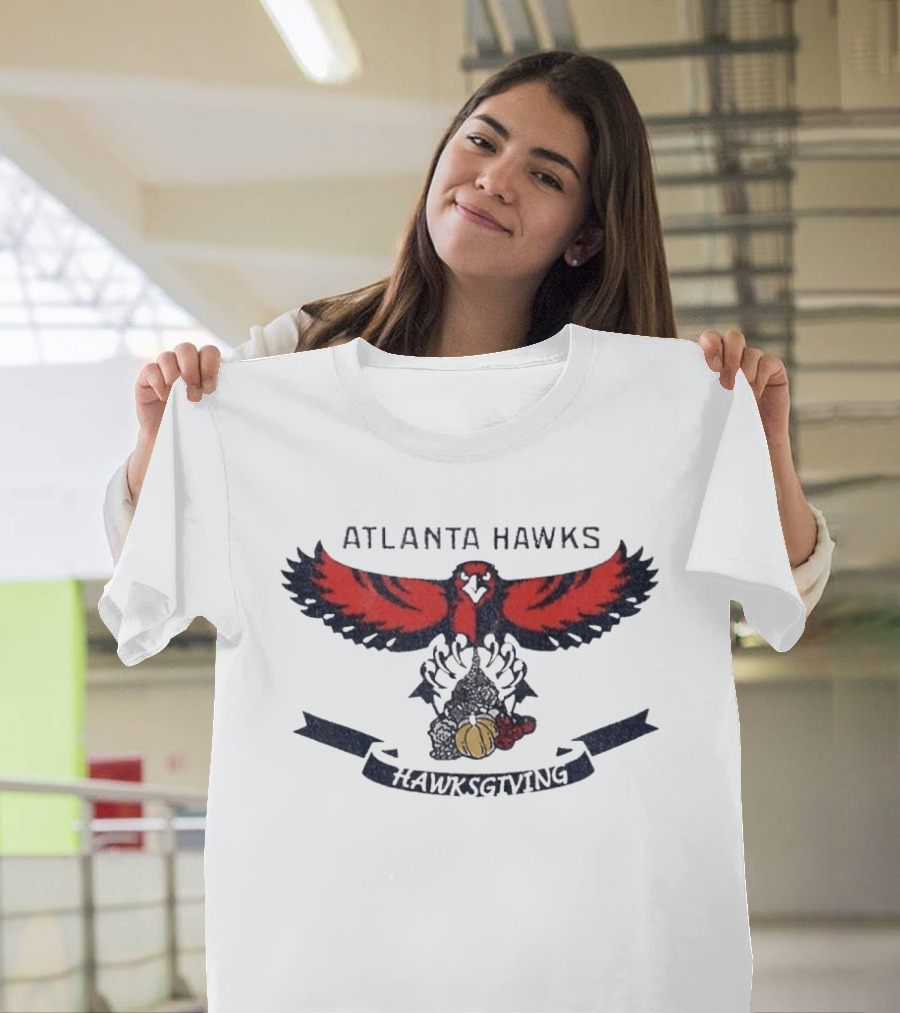 Atlanta Hawks Hawksgiving Thanksgiving Basketball Celebration T-Shirt