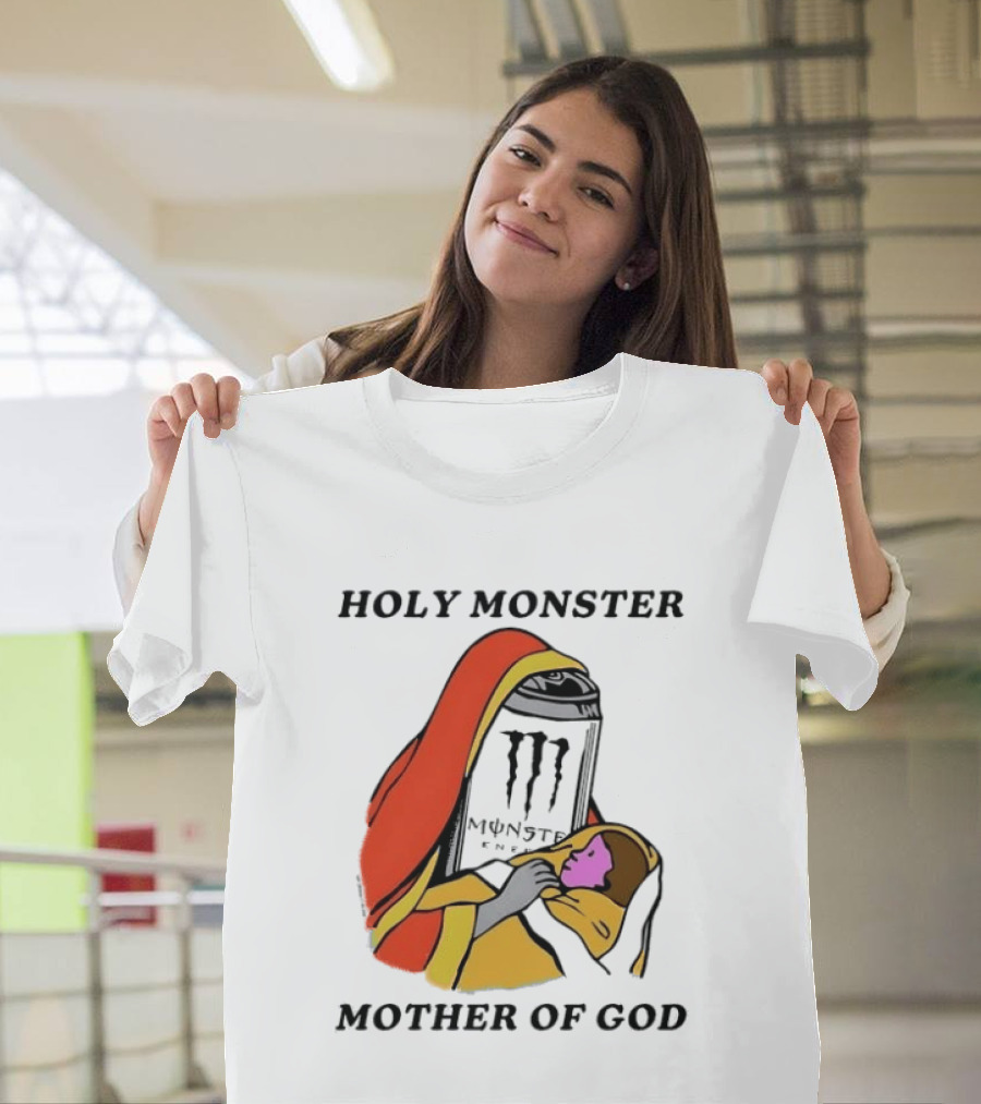Holy Monster Mother Of God Energy Drink Can T-Shirt