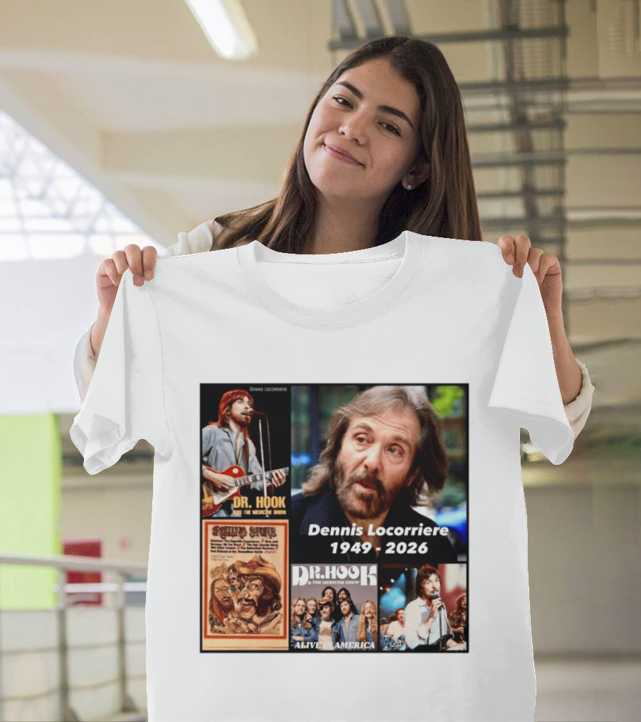 Dennis Locorriere Dr. Hook The Medicine Show 1949 2026 Alive America Rolling Stone T-Shirt