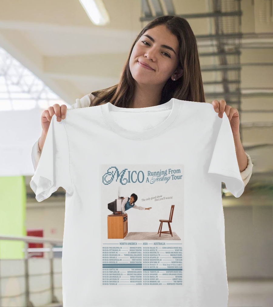 MICO Running From A Feeling Tour 2026 North America Asia Australia Dates T-Shirt