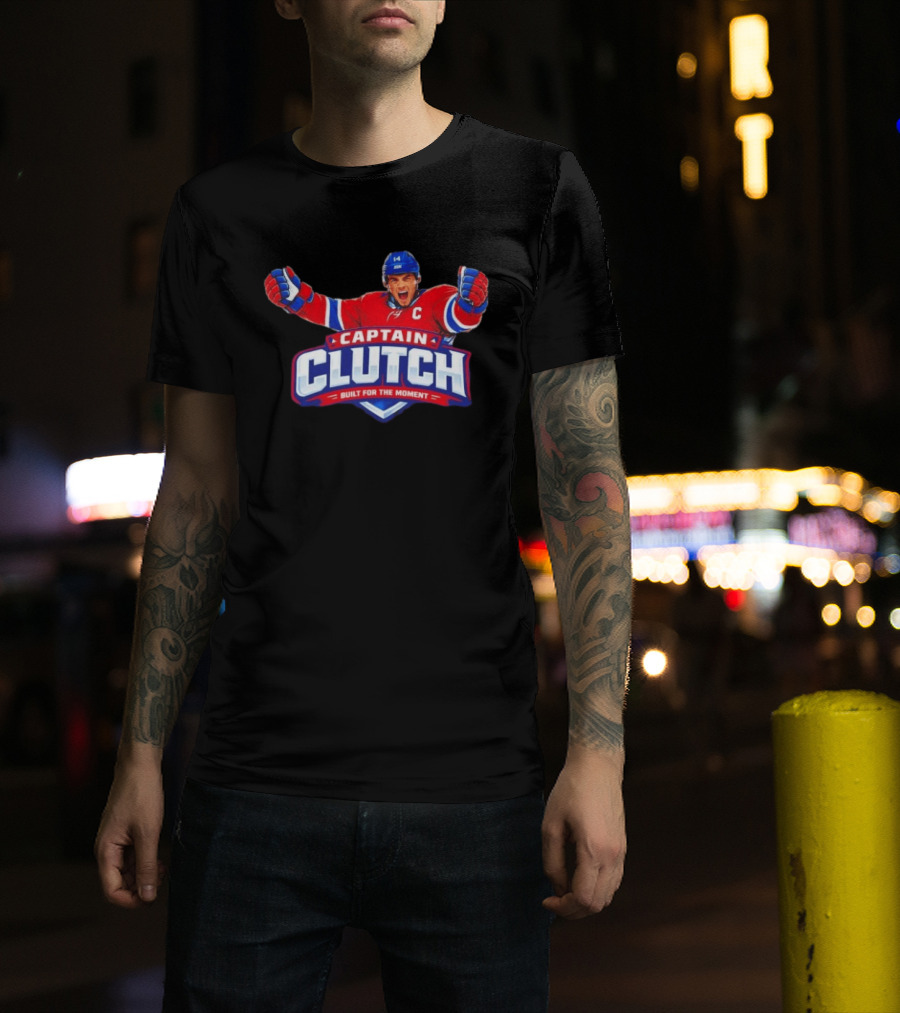 Nick Suzuki Captain Clutch Built For The Moment Montreal Canadiens T-Shirt