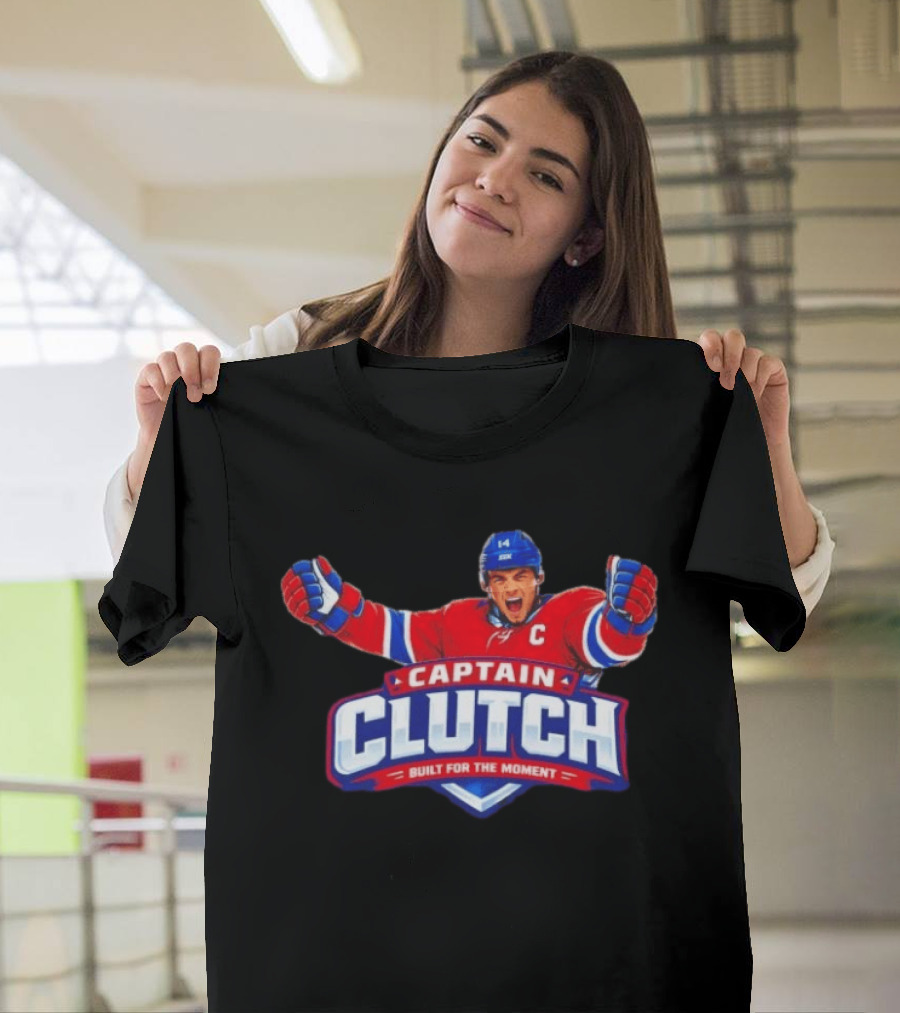 Nick Suzuki Captain Clutch Built For The Moment Montreal Canadiens T-Shirt