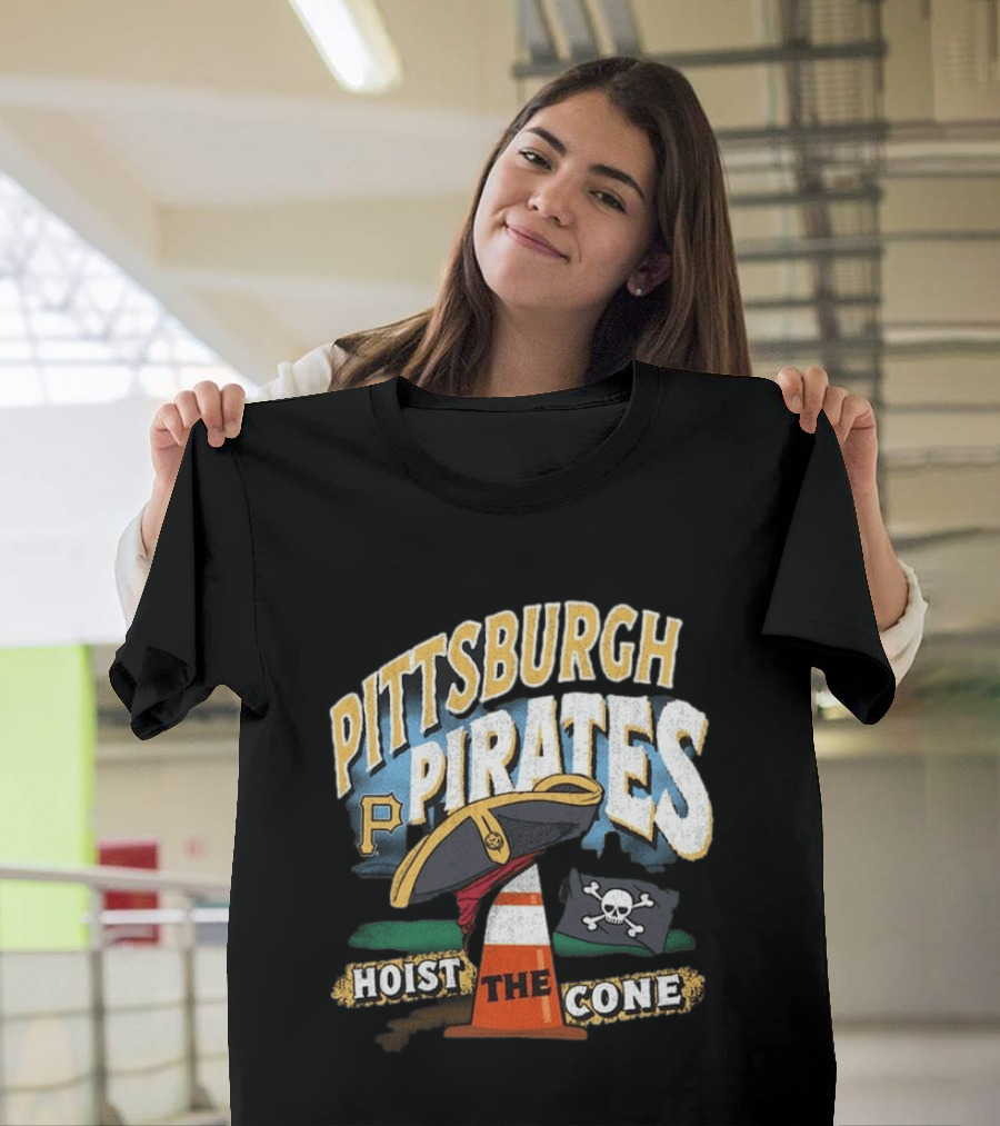 Pittsburgh Pirates Hoist The Cone Skull Flag T-Shirt