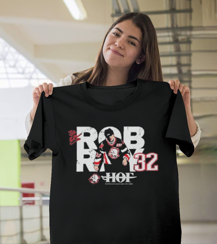 Rob Ray 32 Buffalo Sabres HOF Hockey Legend T-Shirt