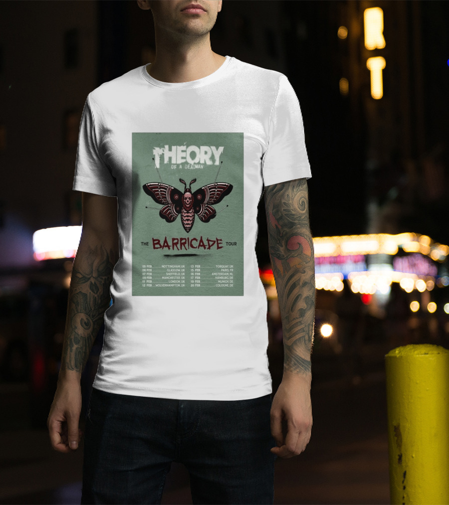 Theory Of A Deadman The Barricade Tour 2027 Dates And Locations T-Shirt