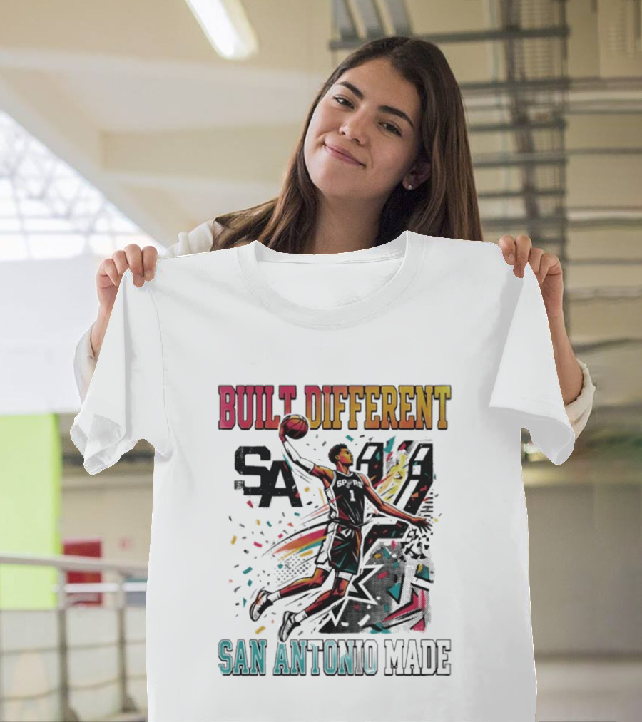 Built Different Victor Wembanyama San Antonio Made Spurs Basketball 2026 T-Shirt