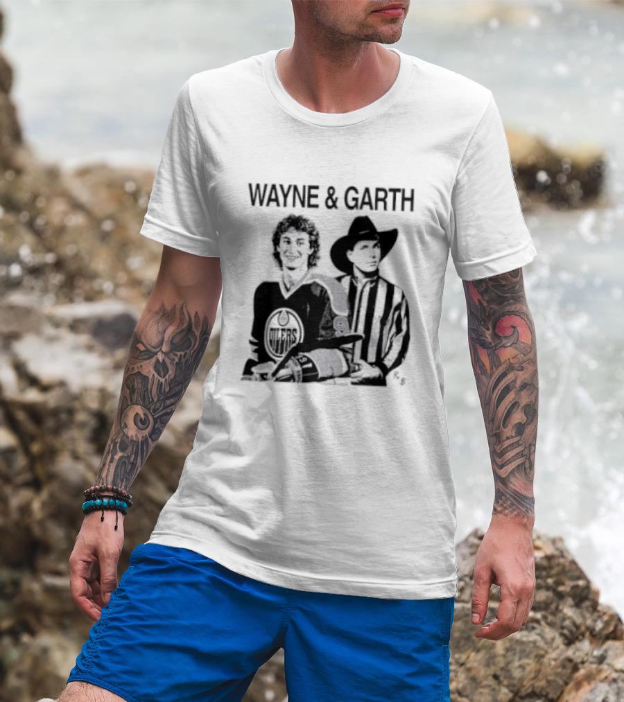 Wayne And Garth Hockey Cowboy Fusion T-Shirt