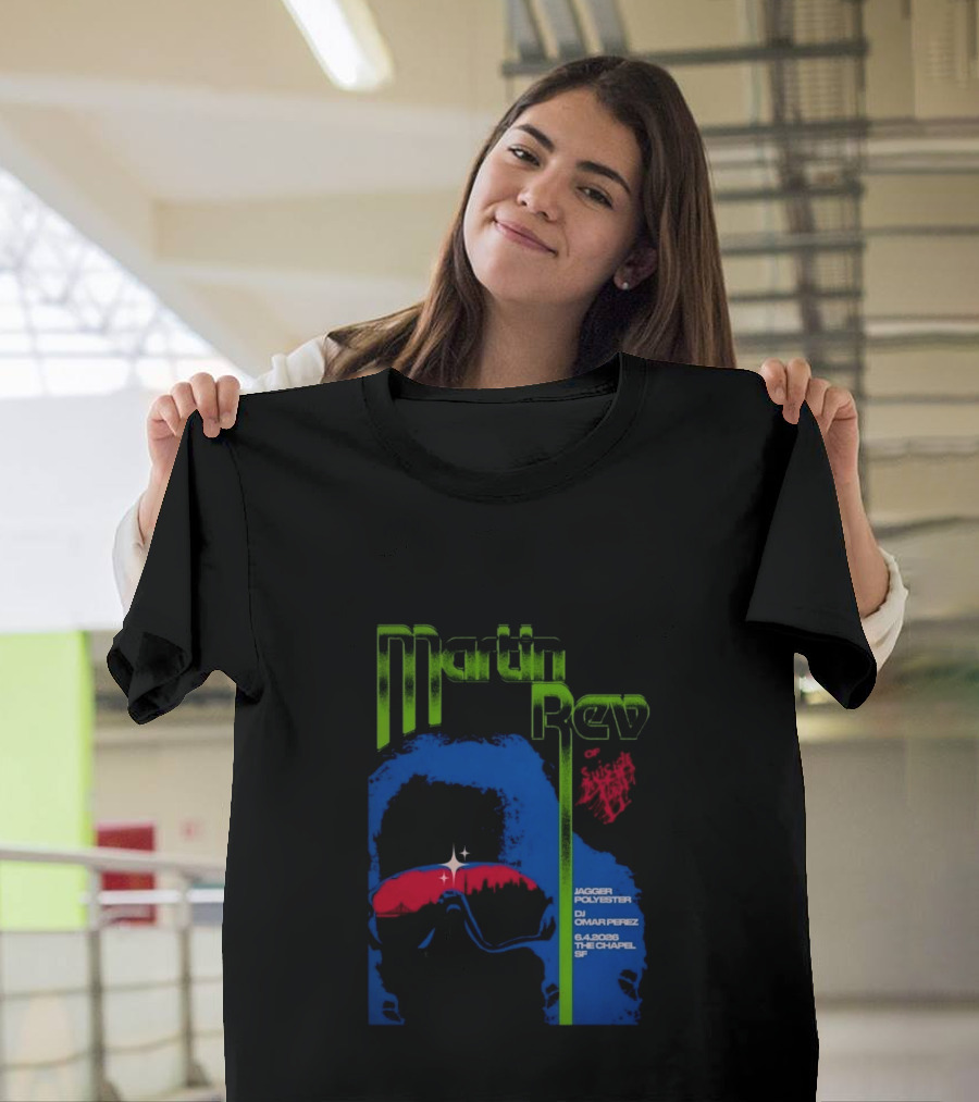 Martin Rev Suicide 6 4 2026 The Chapel SF Jagger Polyester DJ Omar Perez T-Shirt