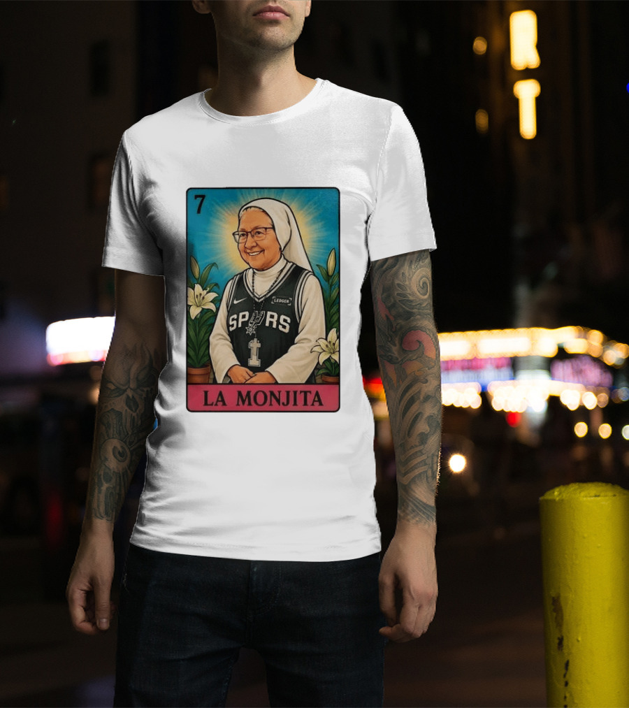 Salesian Sisters La Monjita Spurs Basketball Legend T-Shirt