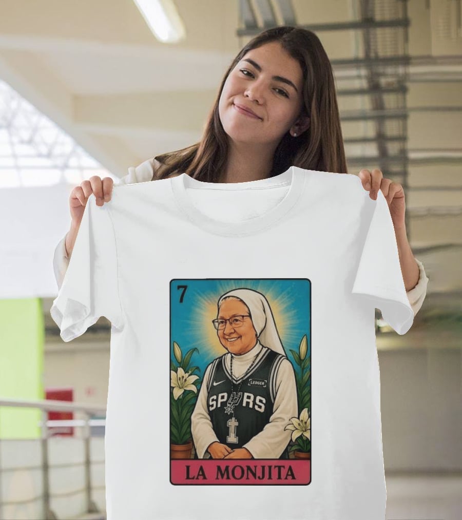 Salesian Sisters La Monjita Spurs Basketball Legend T-Shirt