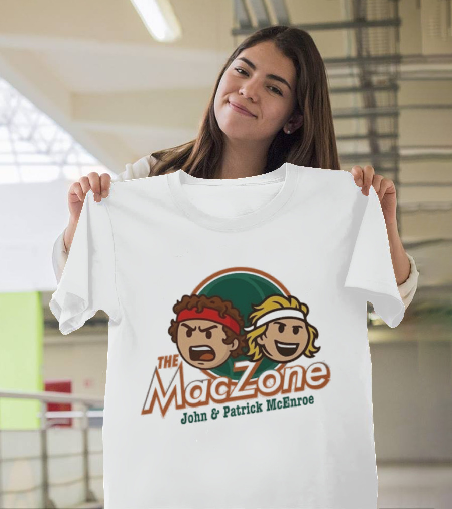 The MacZone John & Patrick McEnroe Cartoon Faces T-Shirt