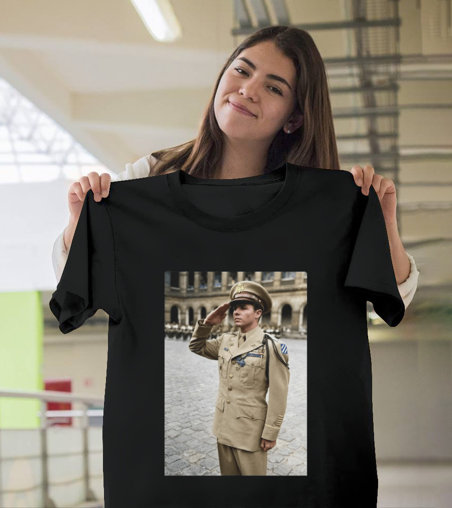 Audie Murphy The Boy Who Wouldn't Die May 28 1971 Plane Crash Hero 45 T-Shirt