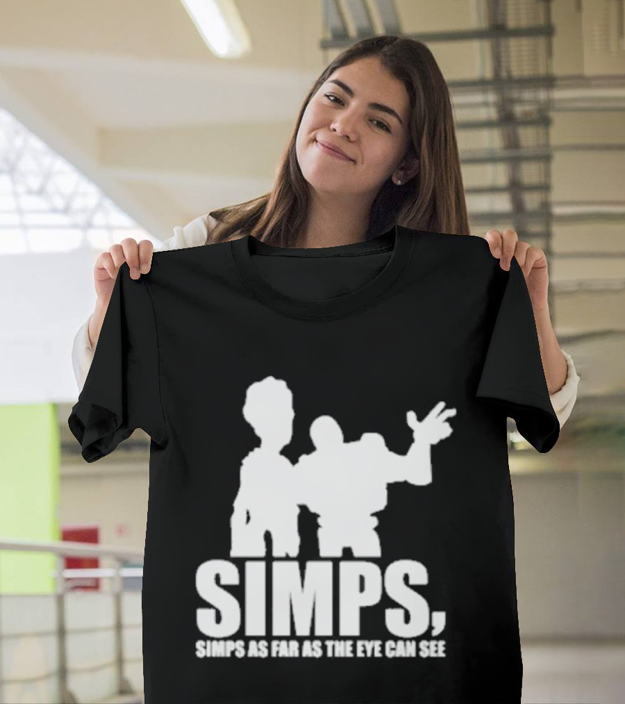 Simps Simps As Far As The Eye Can See Duo Silhouette Pop Culture Mashup T-Shirt