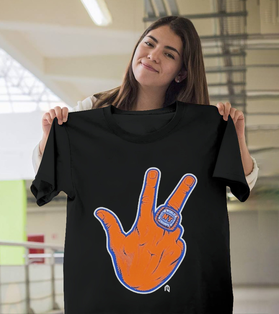World Champion NY Ring Finger Gesture T-Shirt
