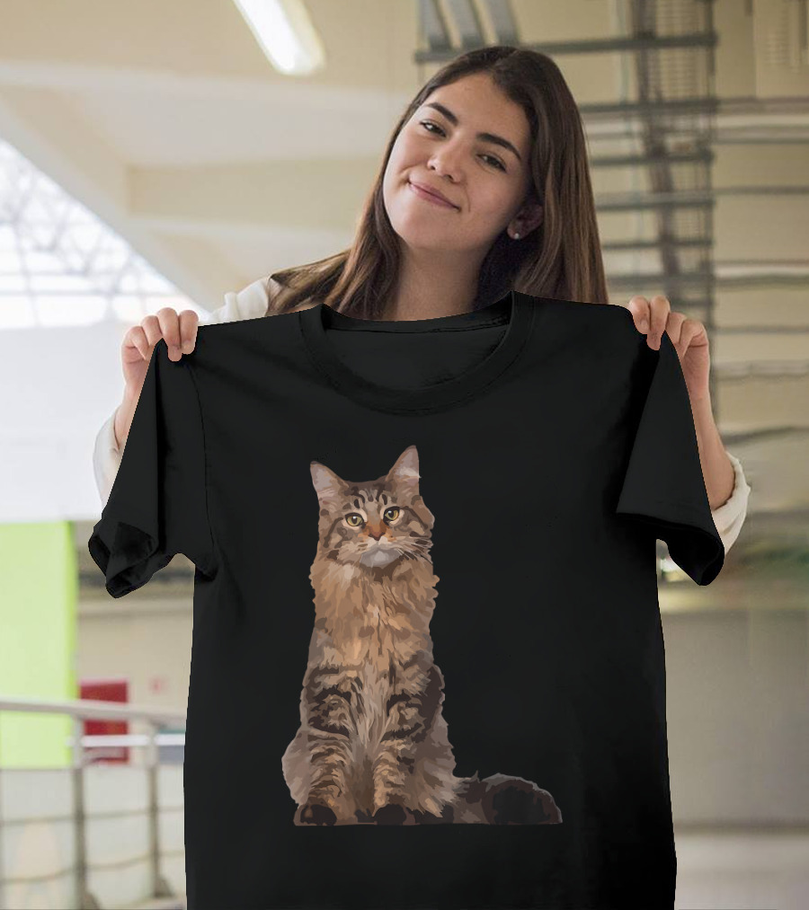 Maine Coon Cat Maine Coon Body Realistic Feline T-Shirt