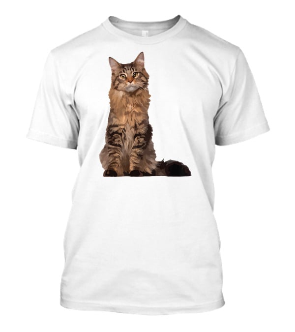 Maine Coon Cat Maine Coon Body Realistic Feline T-Shirt