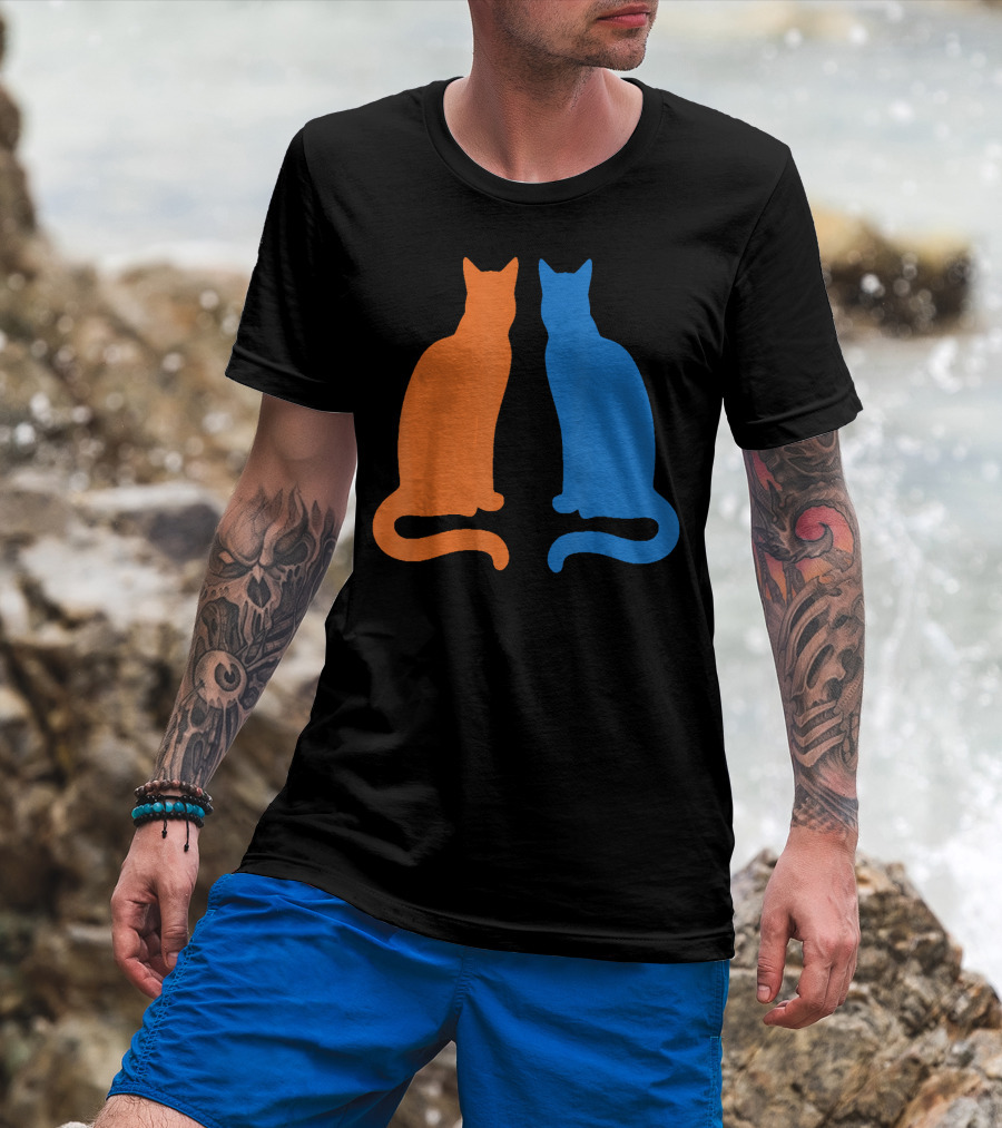Surviving Cat Support Animals Silhouette Duo T-Shirt
