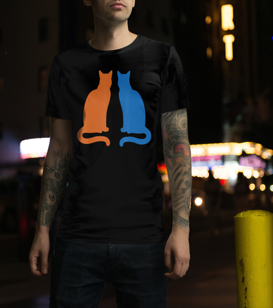 Surviving Cat Support Animals Silhouette Duo T-Shirt