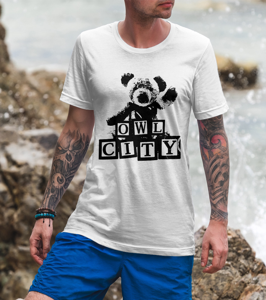 Owl City Teddy Bear Blocks T-Shirt