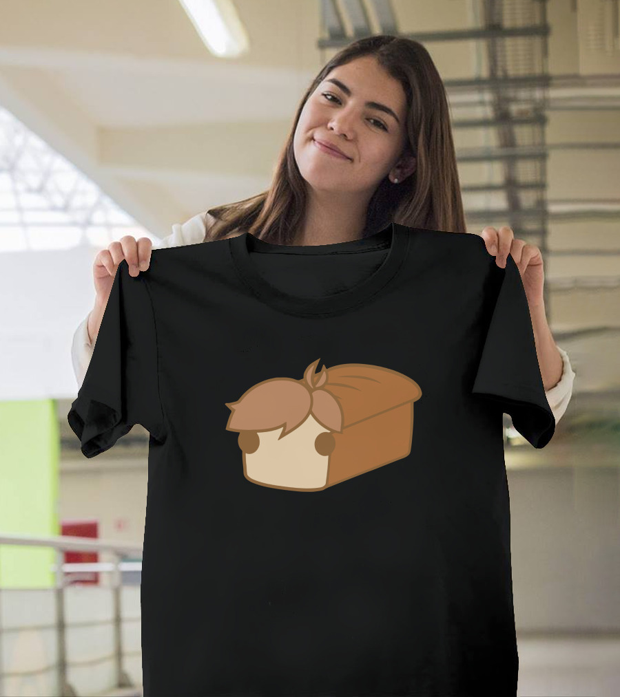 Loaf Bread With Hair Style Cartoon T-Shirt