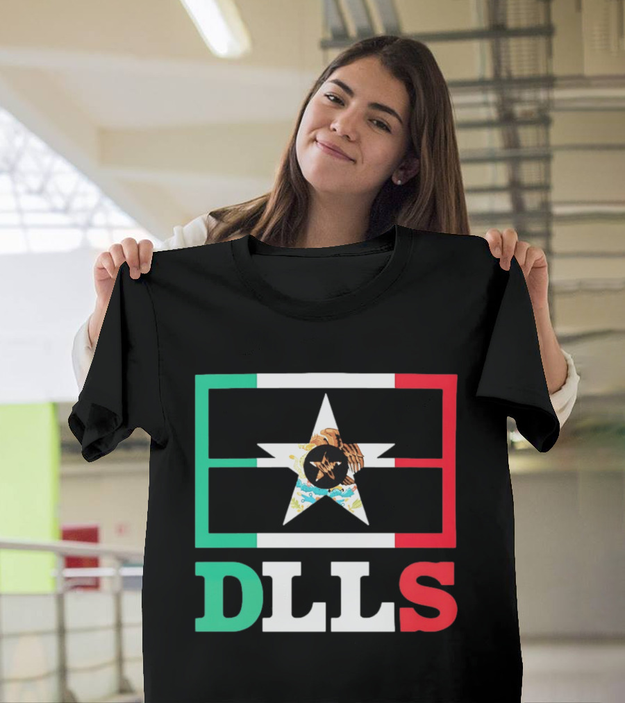 Dallas Cowboys DLLS Mexico Flag Star Heritage Pride T-Shirt