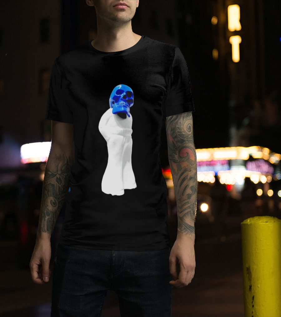 Jack White Frozen Charlotte Blue Skull Modern Gothic T-Shirt