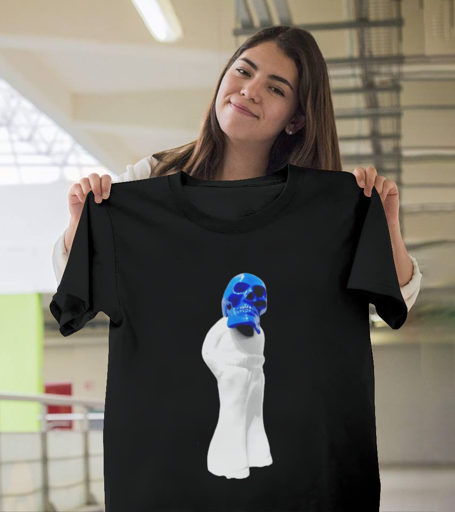 Jack White Frozen Charlotte Blue Skull Modern Gothic T-Shirt
