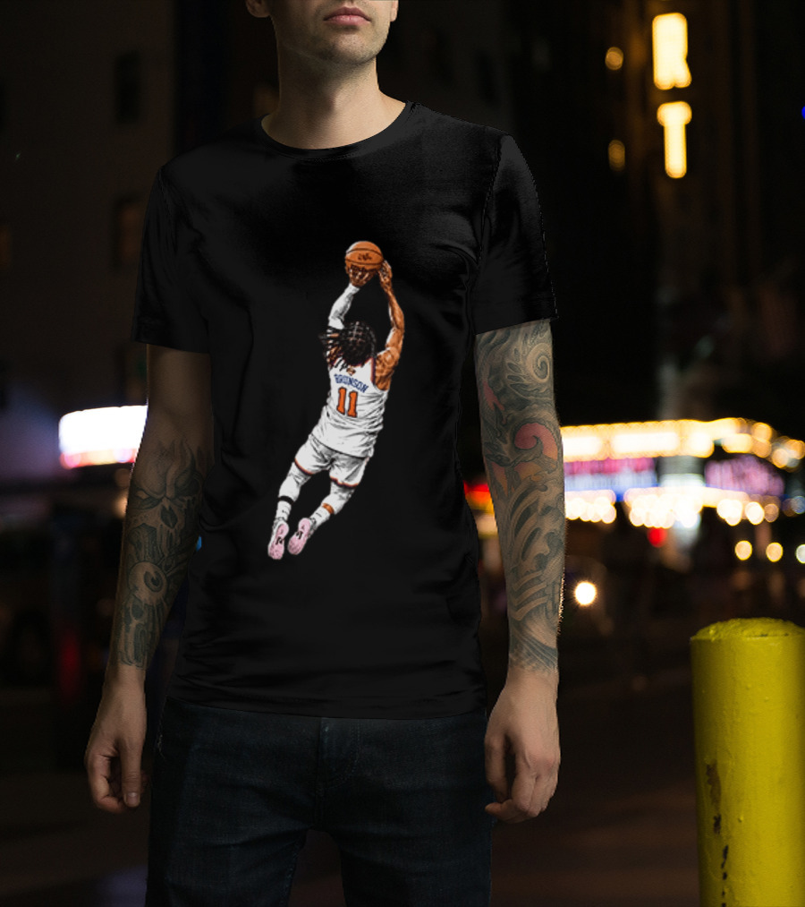 Jalen Brunson Dunking Action New York Knicks Basketball 11 Jersey T-Shirt