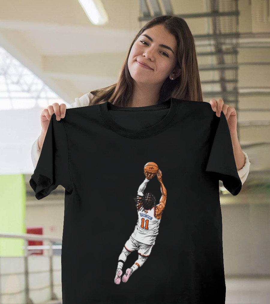 Jalen Brunson Dunking Action New York Knicks Basketball 11 Jersey T-Shirt