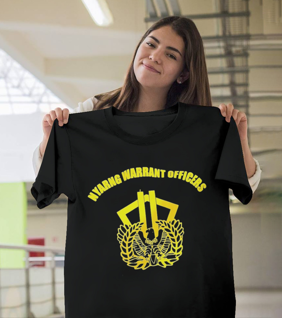 NYARNG Warrant Officers New York Army National Guard Emblem Featuring Twin Towers And Eagle T-Shirt