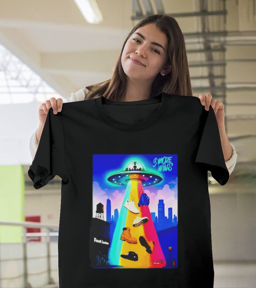 San Antonio Spurs Victor Wembanyama 3 More Wins UFO Abduction Foot Locker T-Shirt