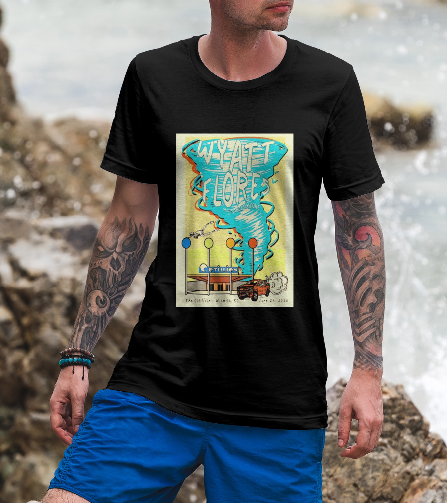 Wyatt Flores With Shelby Stone Tornado Concert June 23 2026 The Cotillion Wichita KS T-Shirt