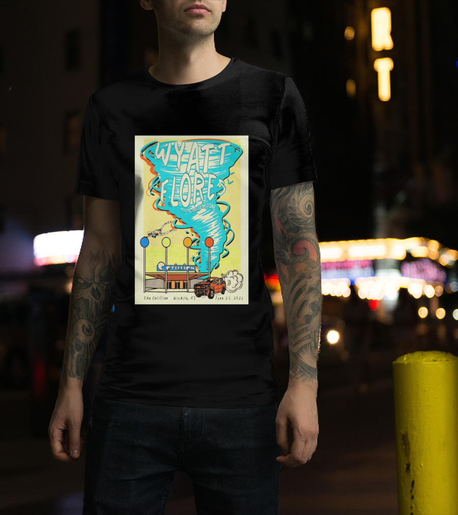 Wyatt Flores With Shelby Stone Tornado Concert June 23 2026 The Cotillion Wichita KS T-Shirt