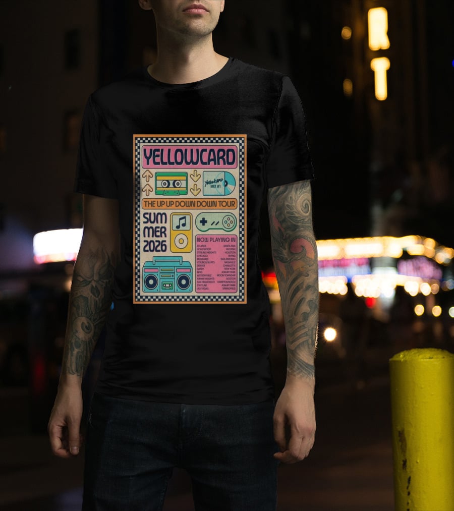 Yellowcard The Up Up Down Down Tour Summer 2026 New York June 11 Event T-Shirt