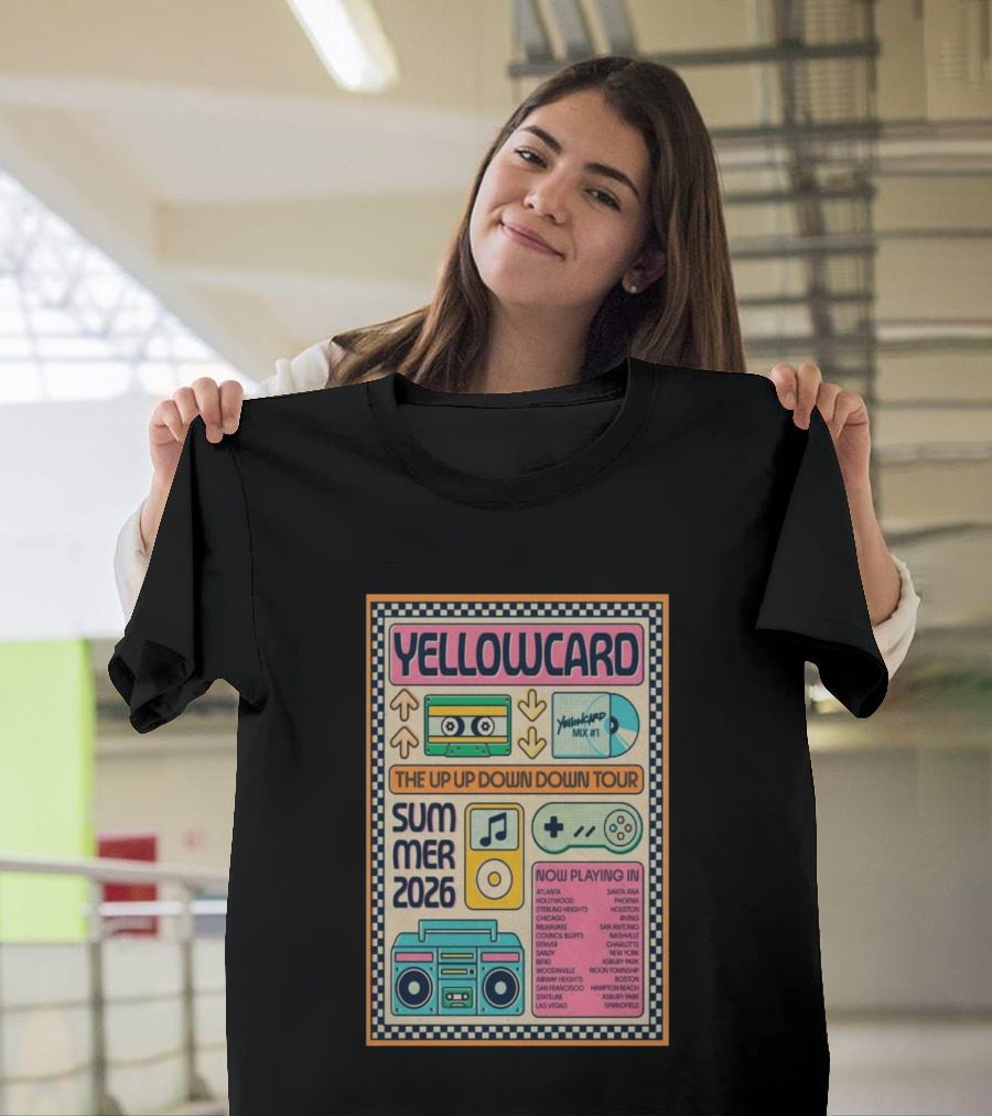 Yellowcard The Up Up Down Down Tour Summer 2026 New York June 11 Event T-Shirt