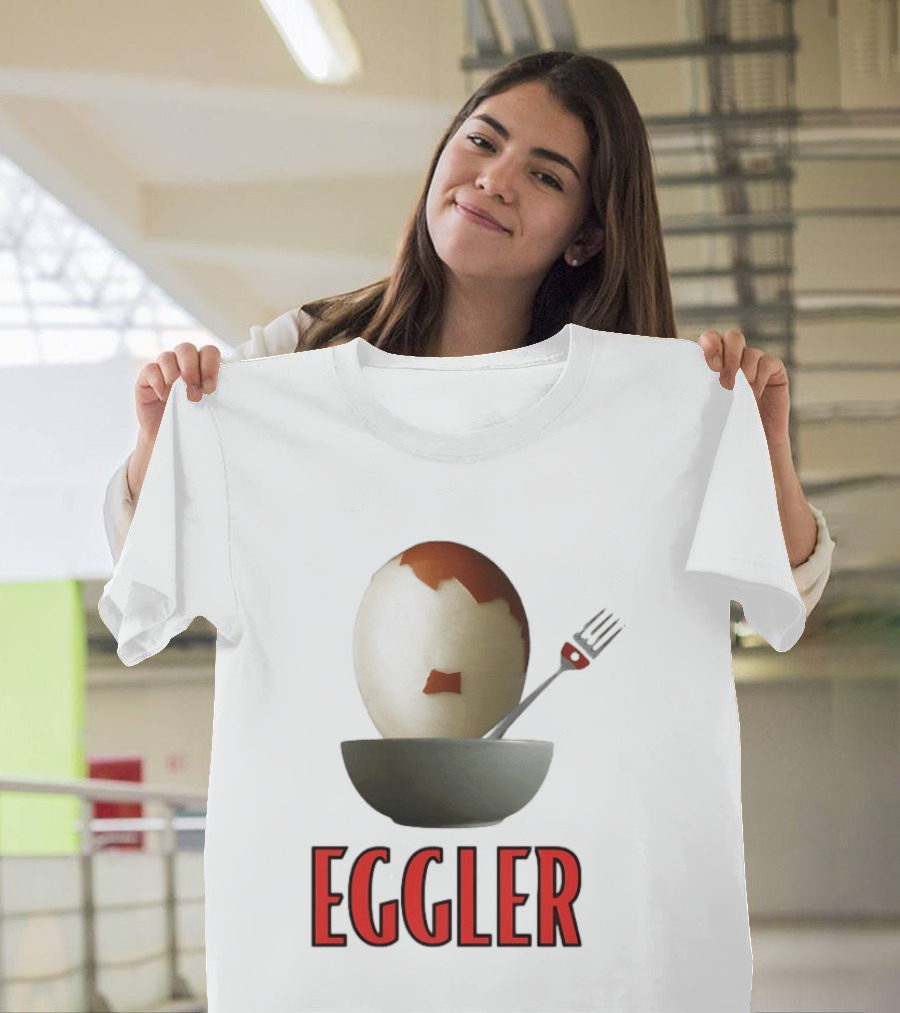 Eggler Chicken Egg Bowl Fork Comedy T-Shirt
