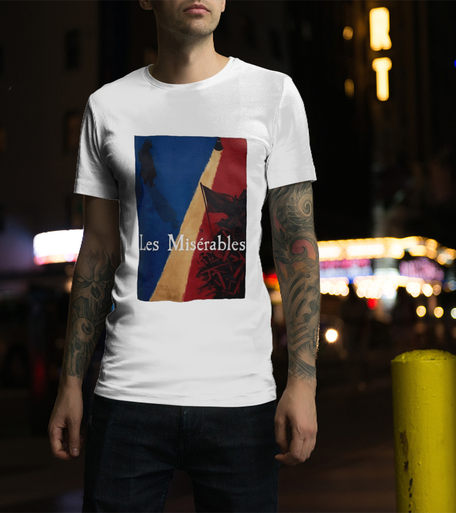 Les Misérables Barricade Tricolor Shadow And Flag Scenery T-Shirt