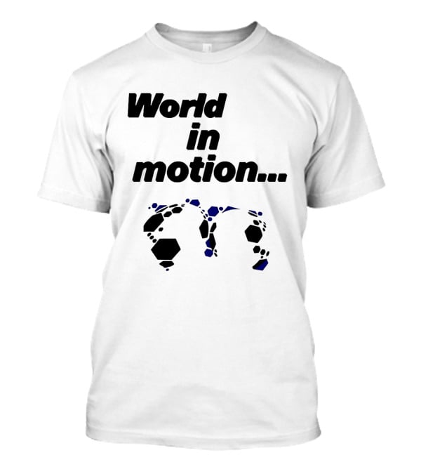 World In Motion Soccer Football Hexagon Shapes T-Shirt