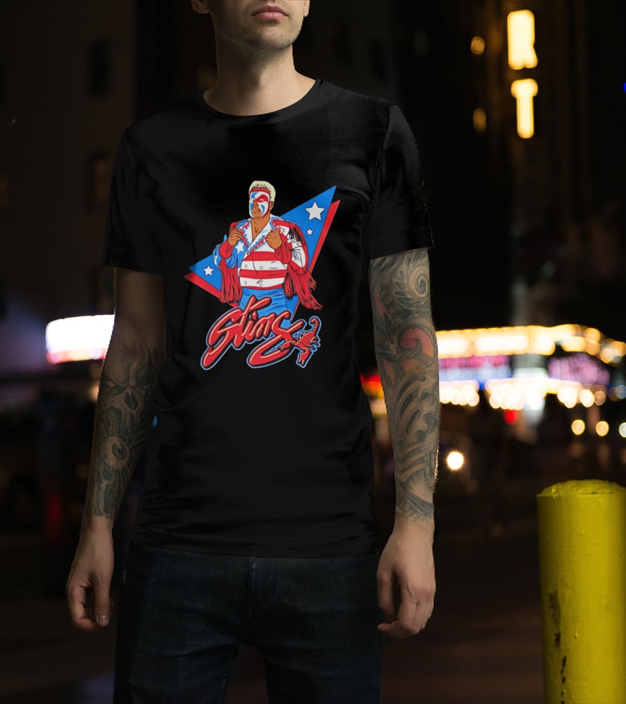 Sting USA Patriotic Jacket Red White Blue Stars Scorpion T-Shirt