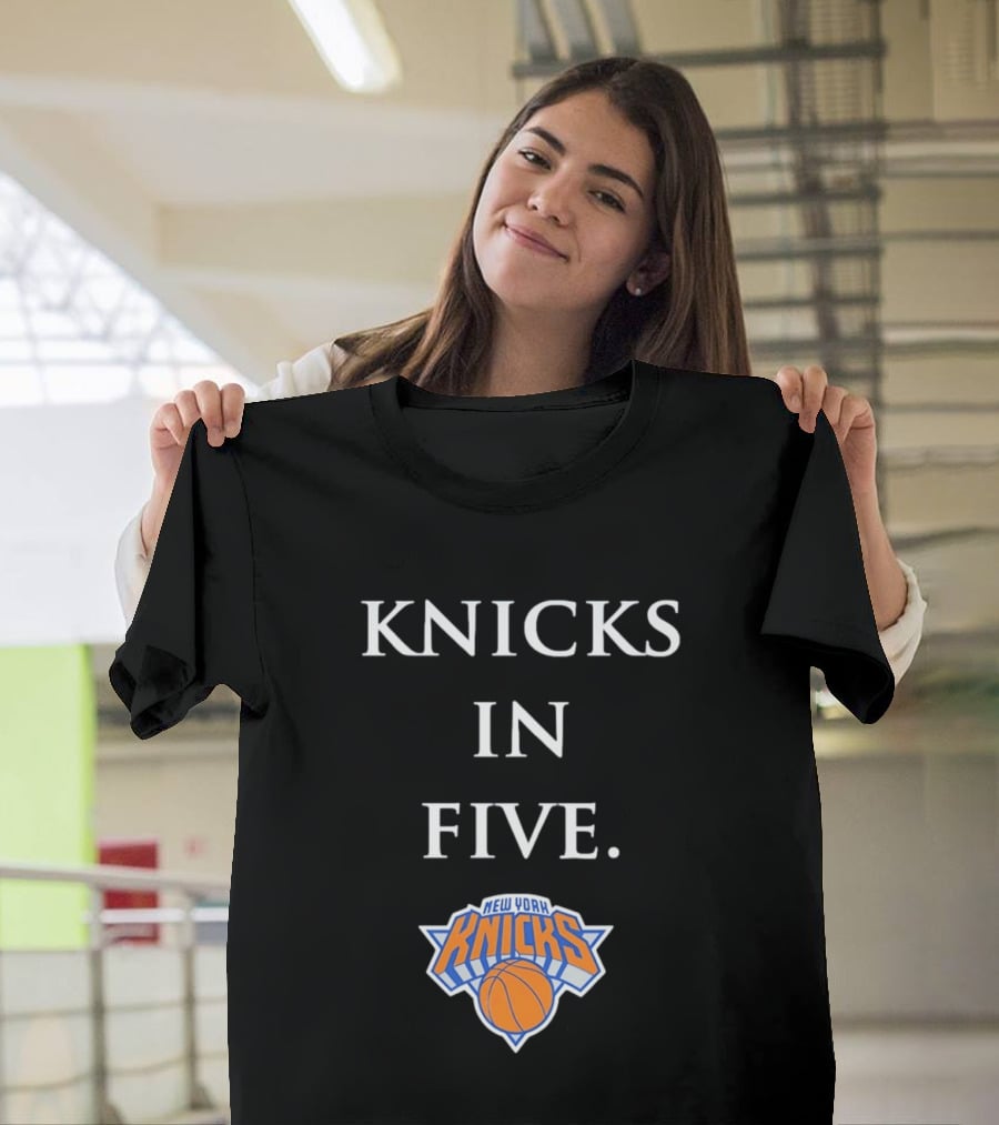 Knicks In Five New York Basketball Playoffs Victory Prediction T-Shirt