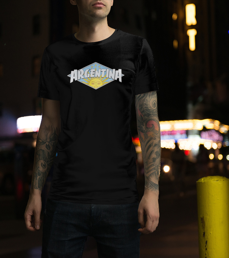 Argentina Sunburst Emblem With Stars T-Shirt