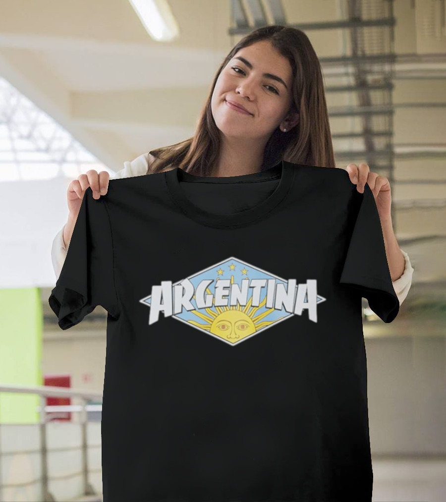 Argentina Sunburst Emblem With Stars T-Shirt